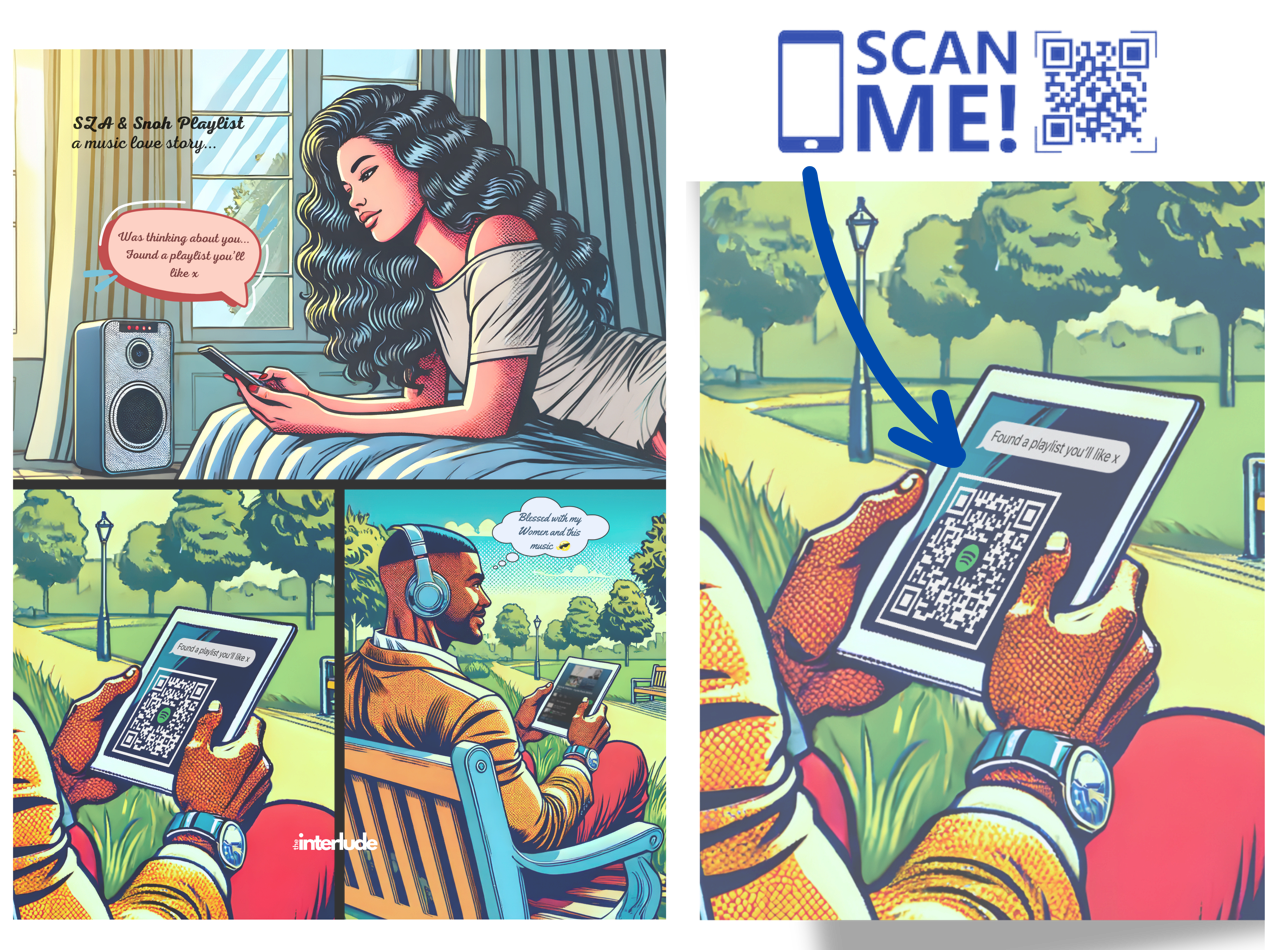 SZA & Snoh Aalegra Playlist Comic  - Scannable QR 🤳